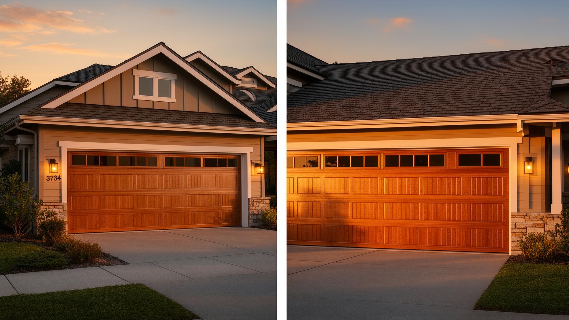 Beautiful traditional garage door installation by Cortez Garage Doors